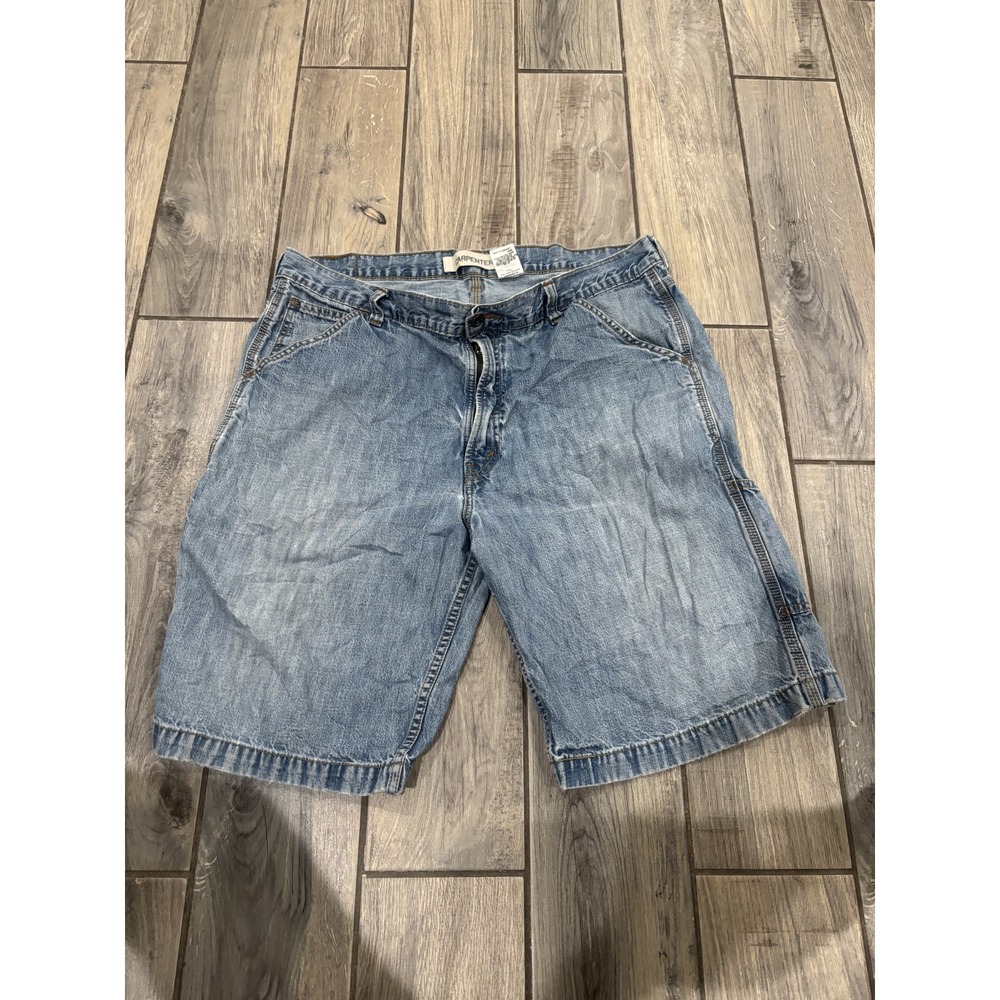 Levi's Carpenter Shorts Men's W38 Light Wash Blue Denim Work Utility Relaxed Fit